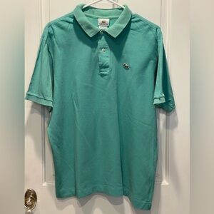Lacoste Men’s Pique Knit Polo Shirt Size 6 Flattering Aqua Color
